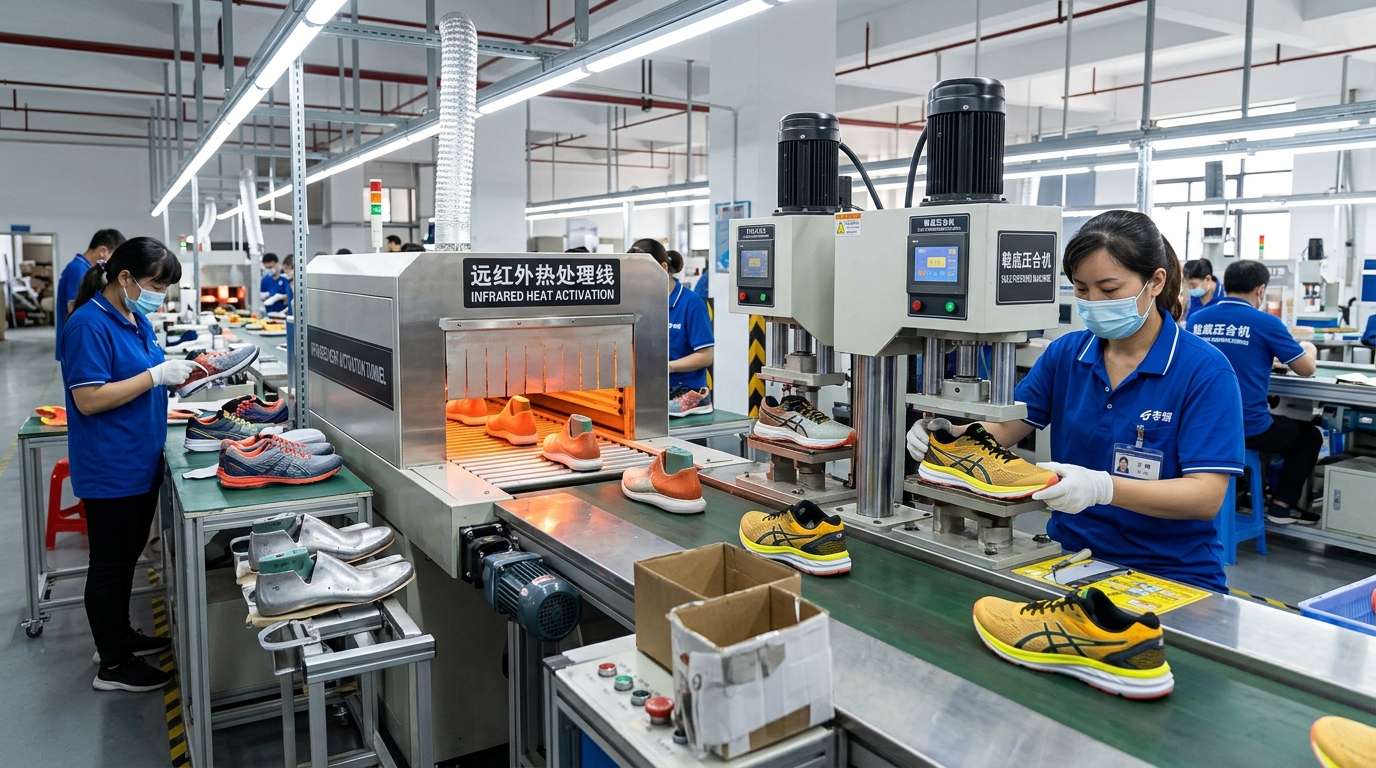 WIDEWAY Continuous Automated Conveyor Footwear Assembly Line